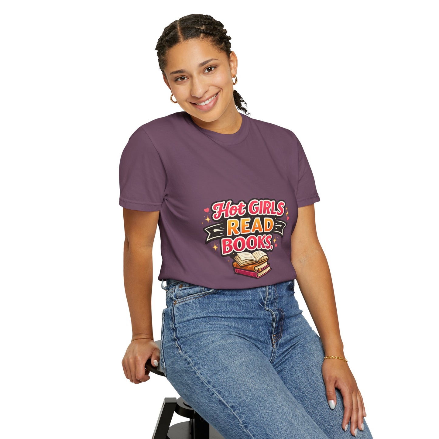 "Hot Girls Read Books" T-Shirt — Funny Book Lover Tee