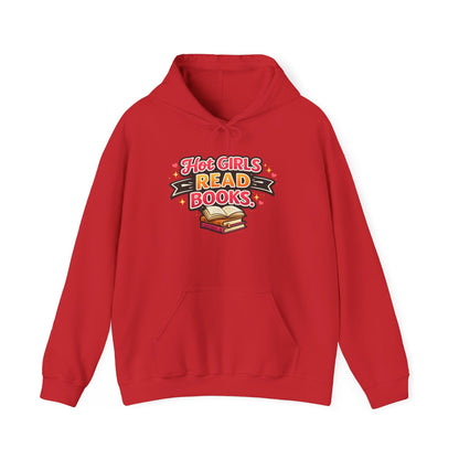 "Hot Girls Read Books" Hoodie - Cozy Literary Graphic Hoodie
