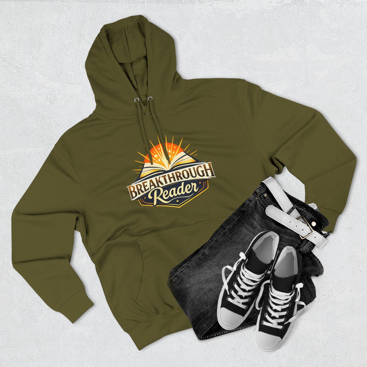 Breakthrough Reader Hoodie – Inspirational Sunburst Fleece Pullover