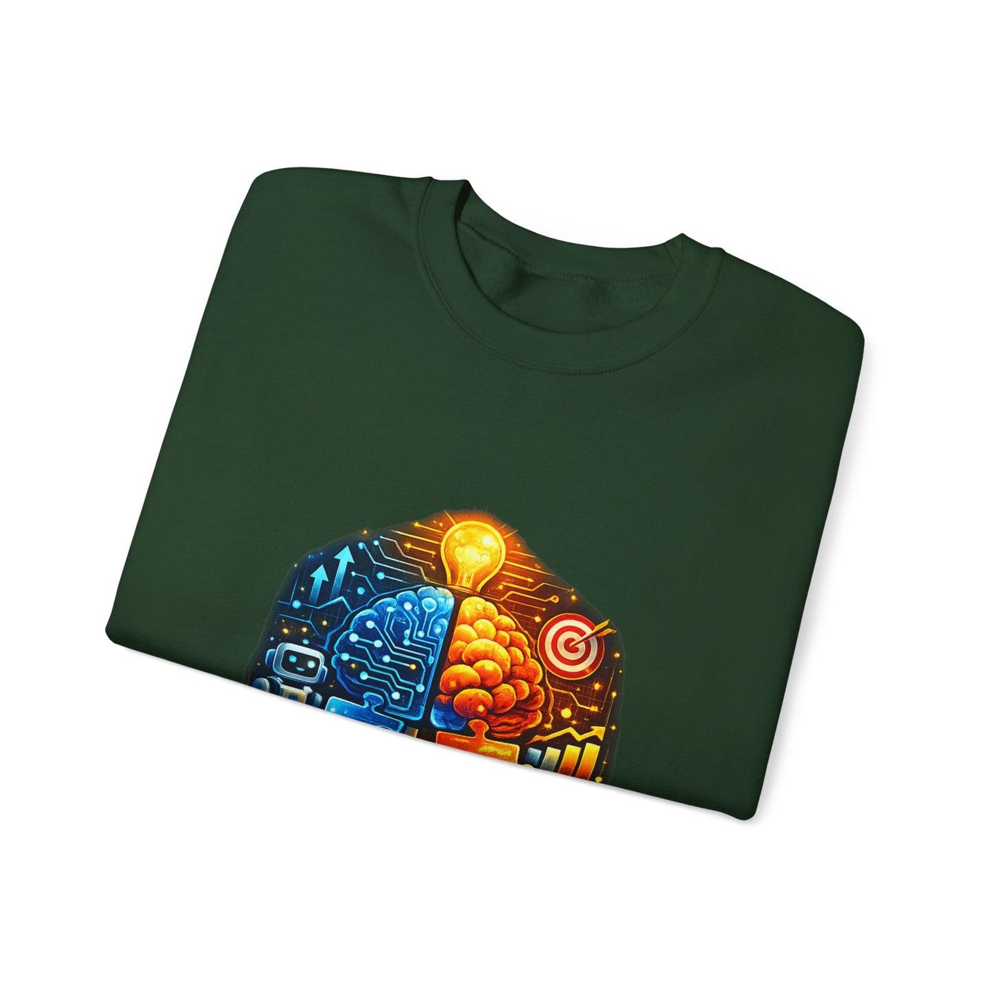 Crewneck Sweatshirt – "Strategy That Fits" Brainstorm Graphic