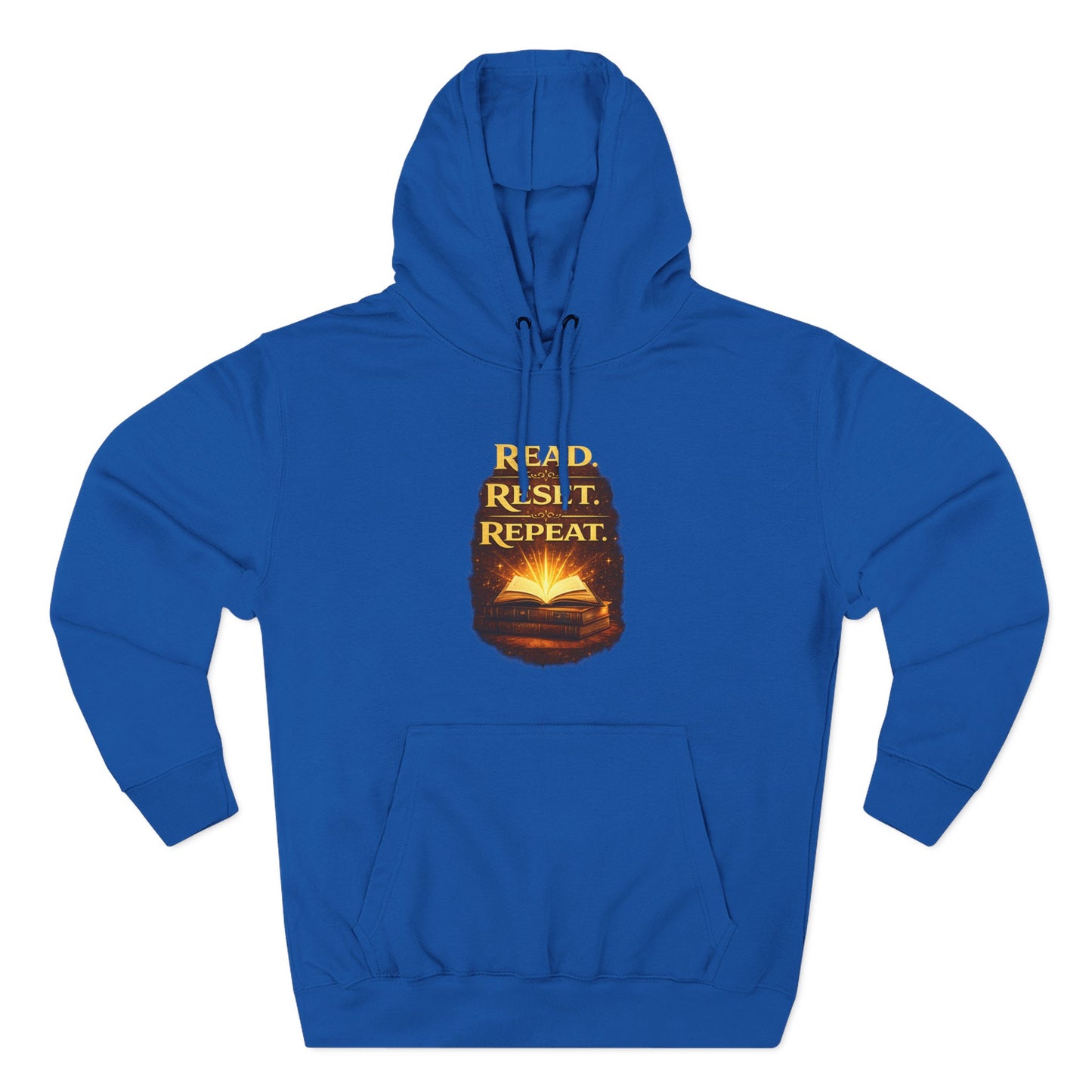 Hoodie — 'Read. Resist. Repeat.' Book Lover Graphic Pullover