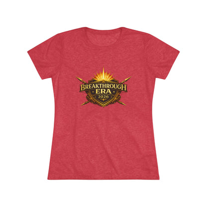 Breakthrough Era 2026 Women's Tee — Inspirational Sunrise Crest Graphic