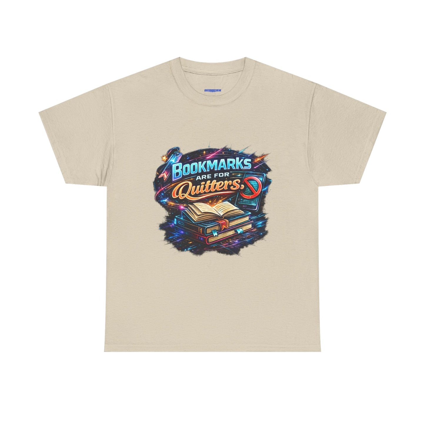 "Bookmarks Are For Quitters" Vintage Book Lover Tee T-Shirt