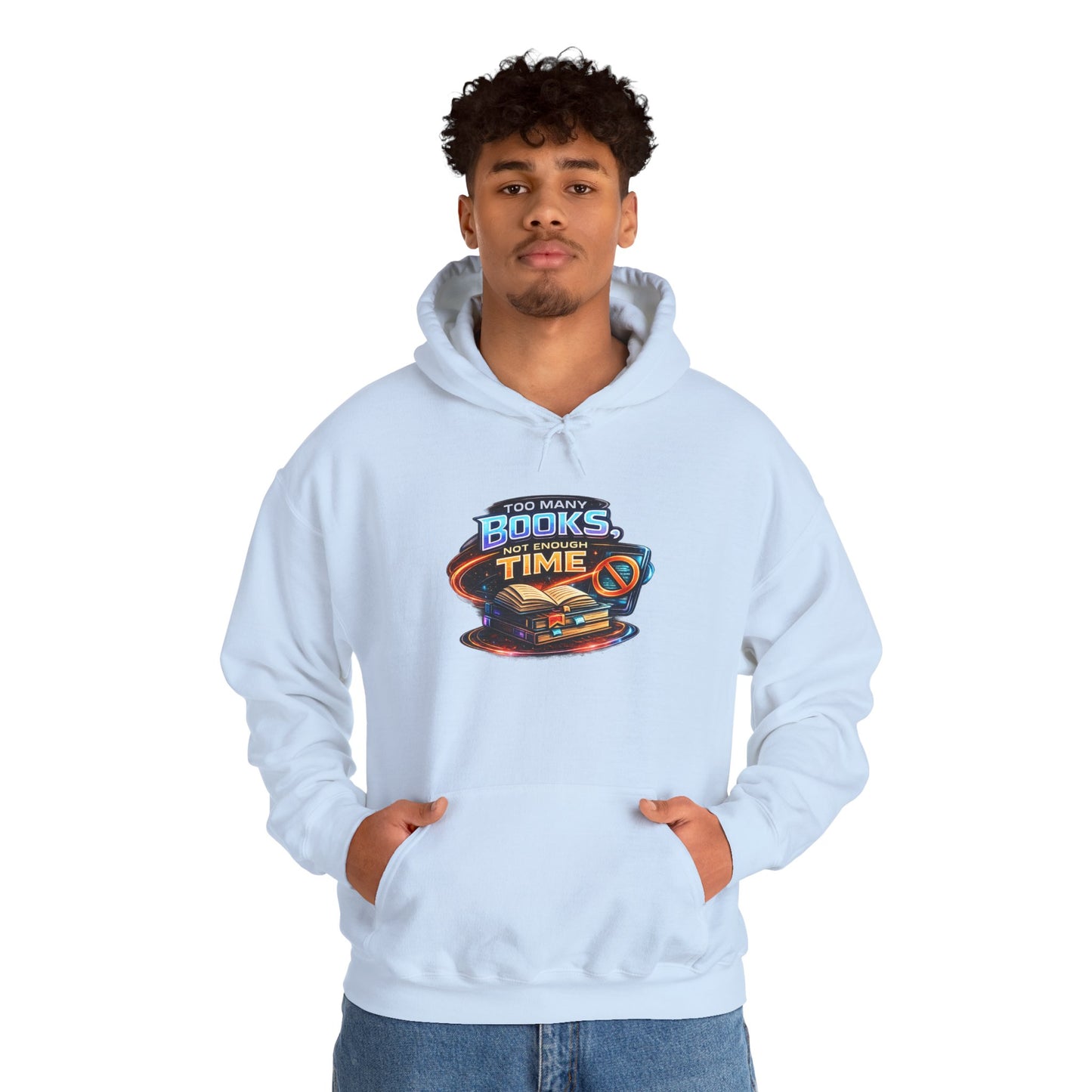 Books Time Hoodie — Retro Spacebook Reading Graphic Sweatshirt
