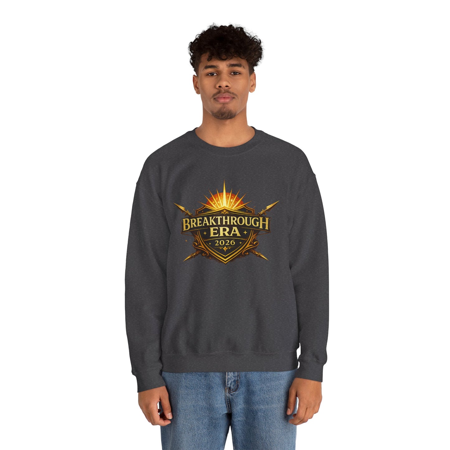 "Breakthrough Era 2026" Crewneck Sweatshirt — Sunrise Emblem