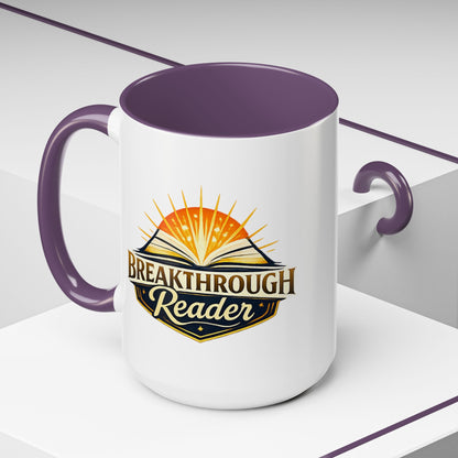Breakthrough Reader Accent Coffee Mug — Inspirational Book Lover Gift (11/15oz)