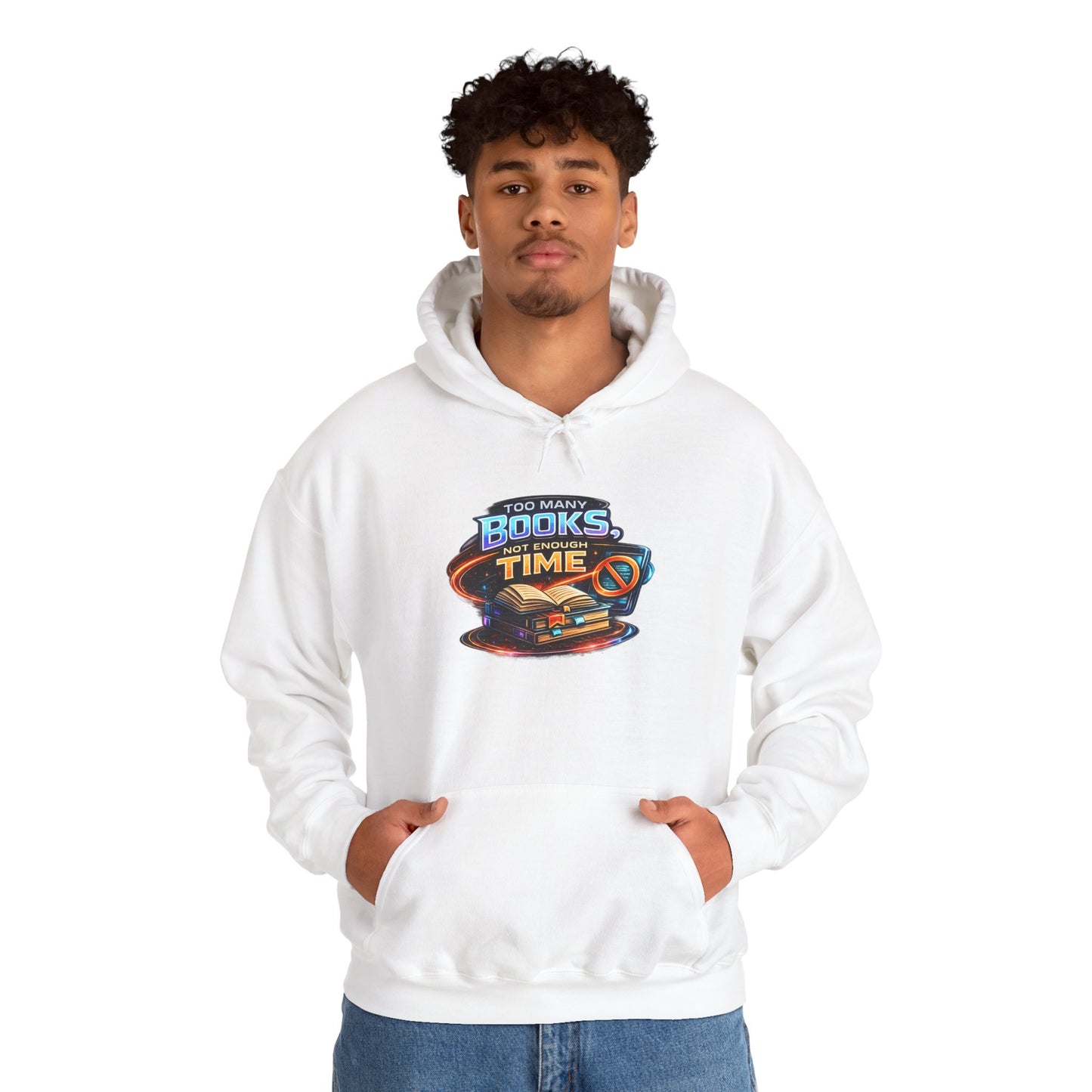 Books Time Hoodie — Retro Spacebook Reading Graphic Sweatshirt