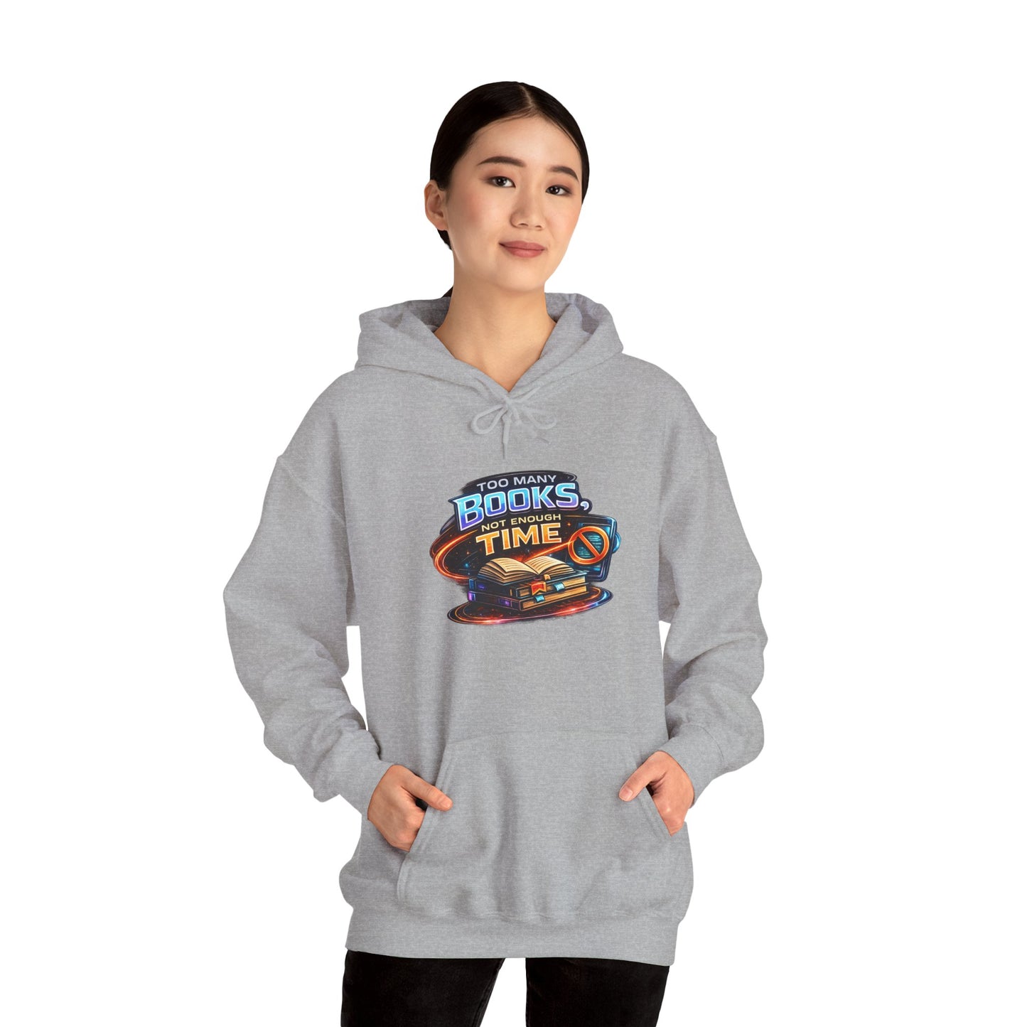 Books Time Hoodie — Retro Spacebook Reading Graphic Sweatshirt