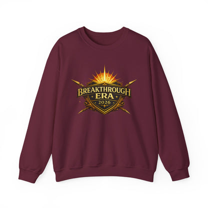 "Breakthrough Era 2026" Crewneck Sweatshirt — Sunrise Emblem
