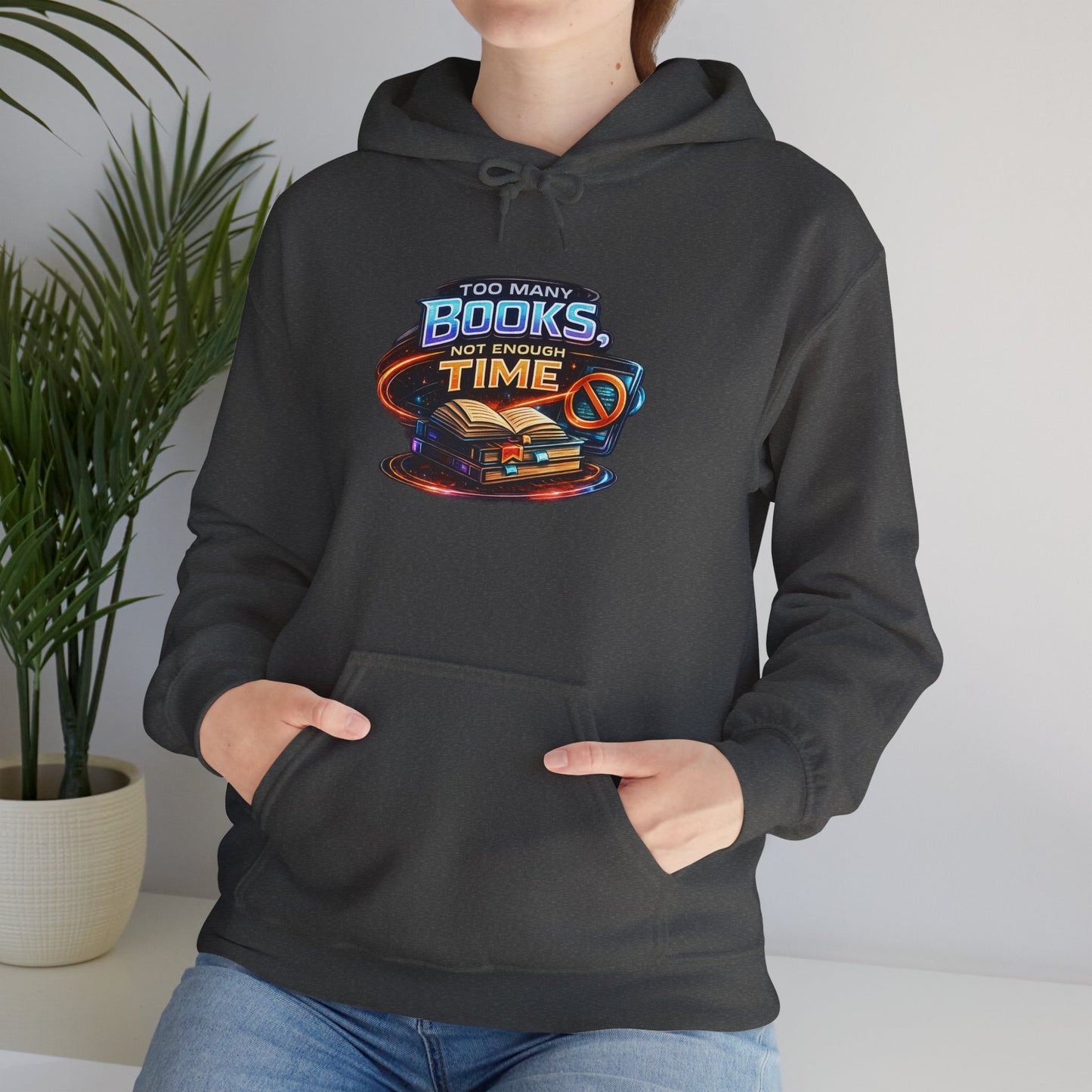 Books Time Hoodie — Retro Spacebook Reading Graphic Sweatshirt