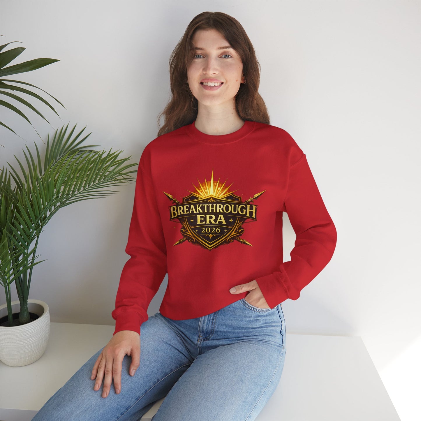 "Breakthrough Era 2026" Crewneck Sweatshirt — Sunrise Emblem