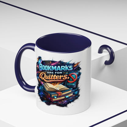 Bookmarks are for Quitters Vintage Coffee Lovers Accent Mug (11/15oz)