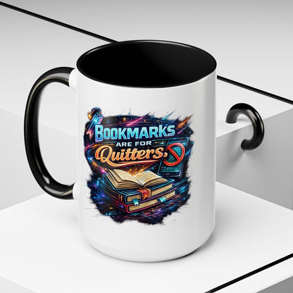 Bookmarks are for Quitters Vintage Coffee Lovers Accent Mug (11/15oz)