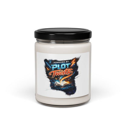 Candle — "Powered by Plot Twists" Scented Soy Candle, 9oz