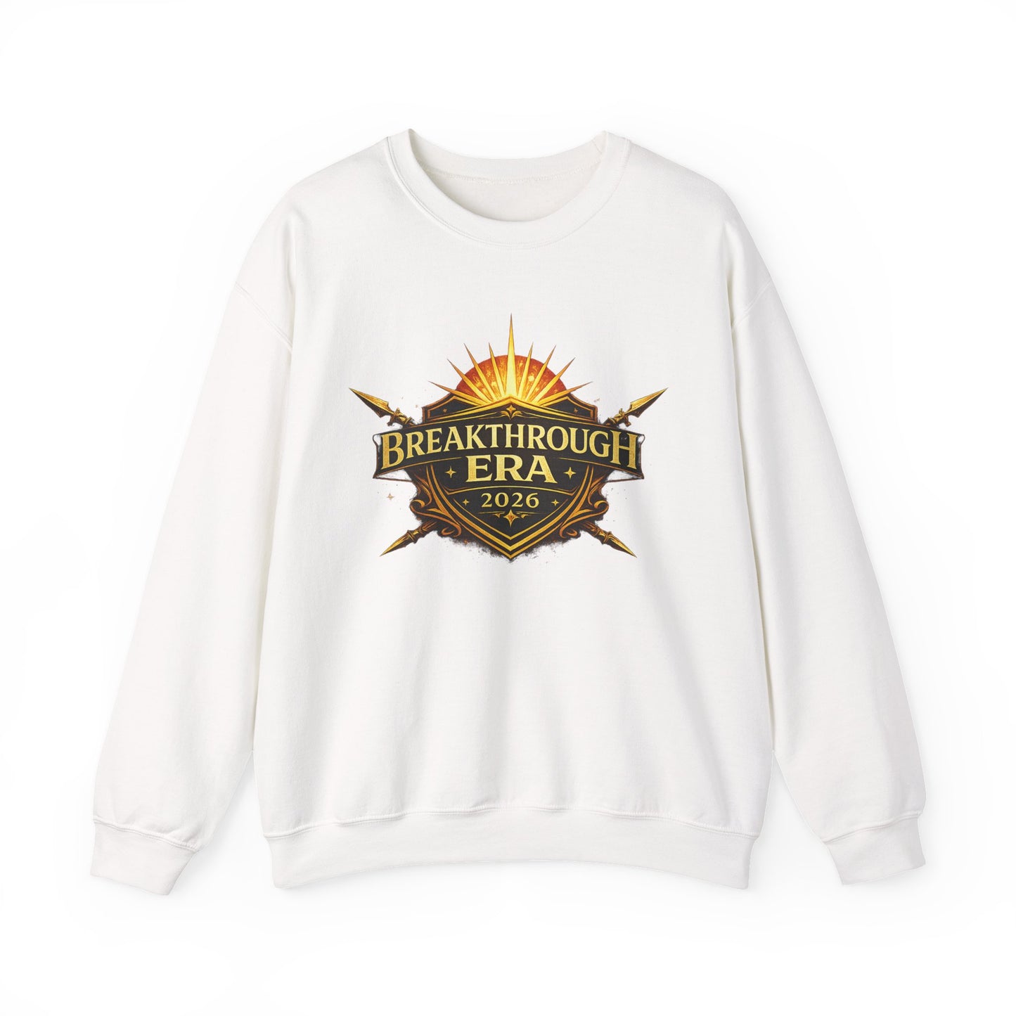 "Breakthrough Era 2026" Crewneck Sweatshirt — Sunrise Emblem