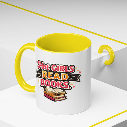 Hot Girls Read Books Coffee Mug — 'Best Mom Ever' Accent Ceramic Mug (11/15 oz)