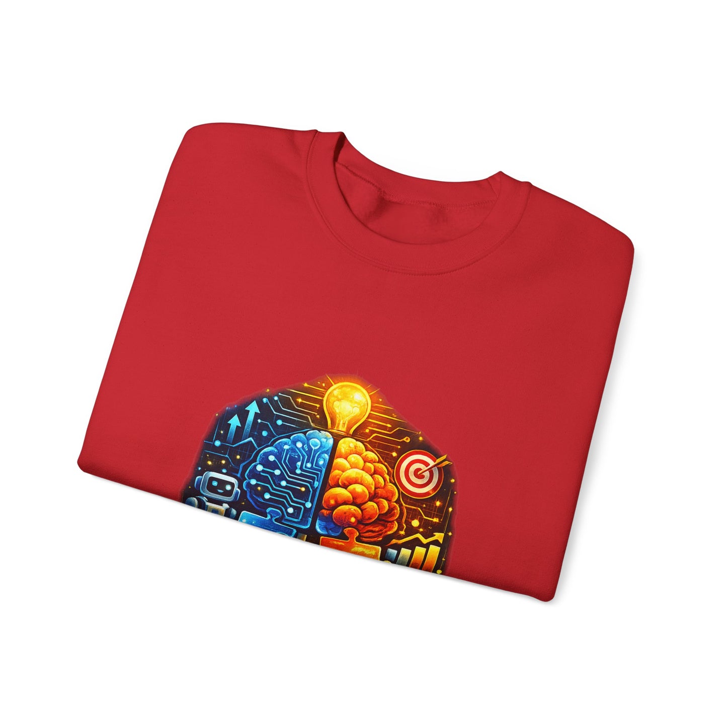 Crewneck Sweatshirt – "Strategy That Fits" Brainstorm Graphic