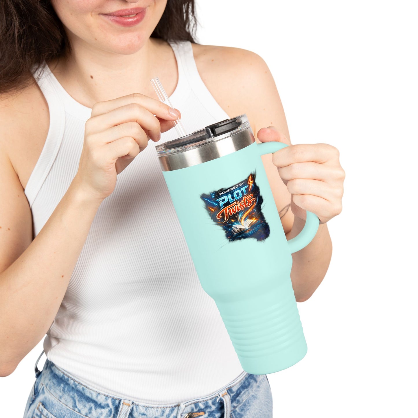 'Plot Twist' Adventure Stainless Tumbler - 40oz Insulated Travel Mug