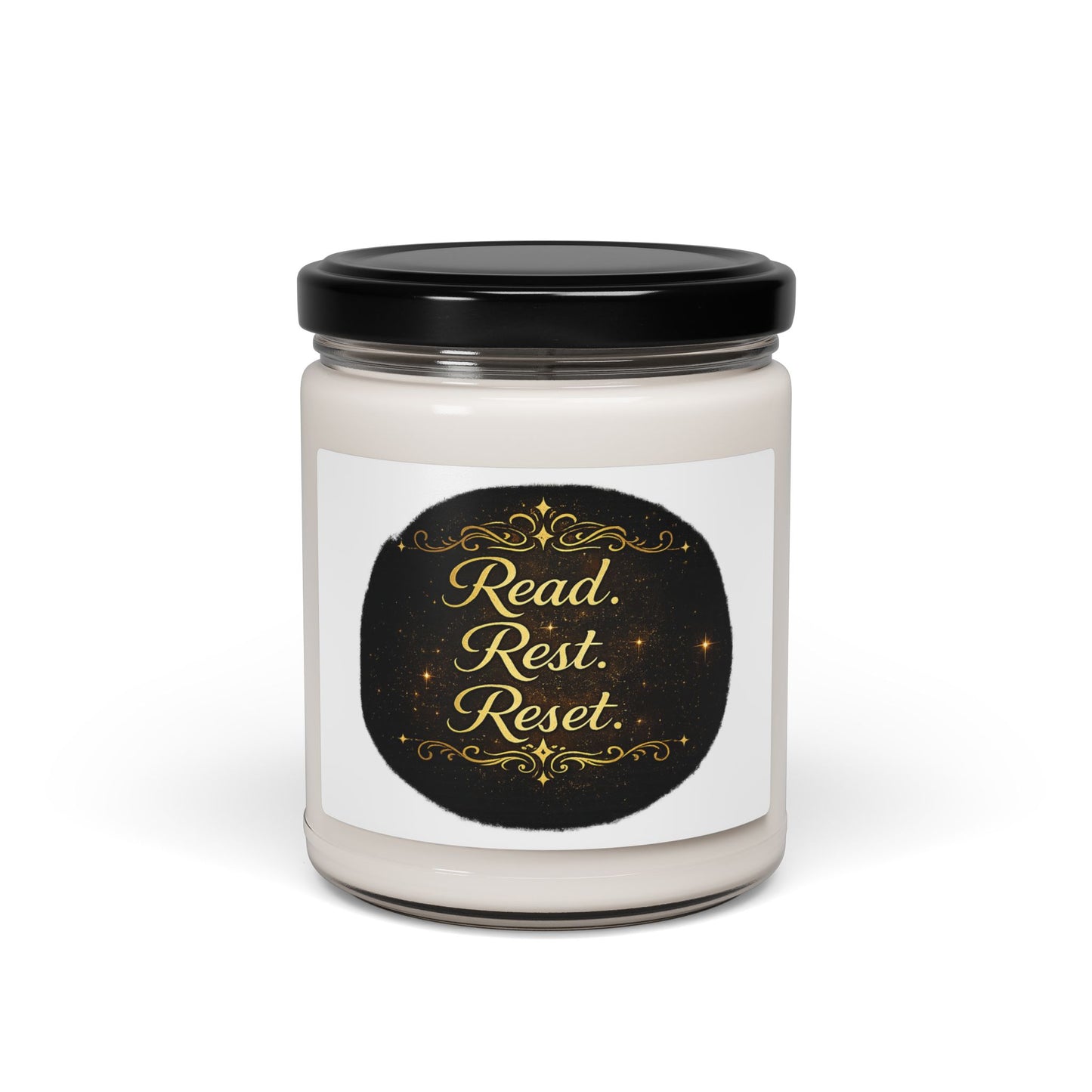 Read Rest Reset Soy Candle — 9oz Scented Relaxation Jar