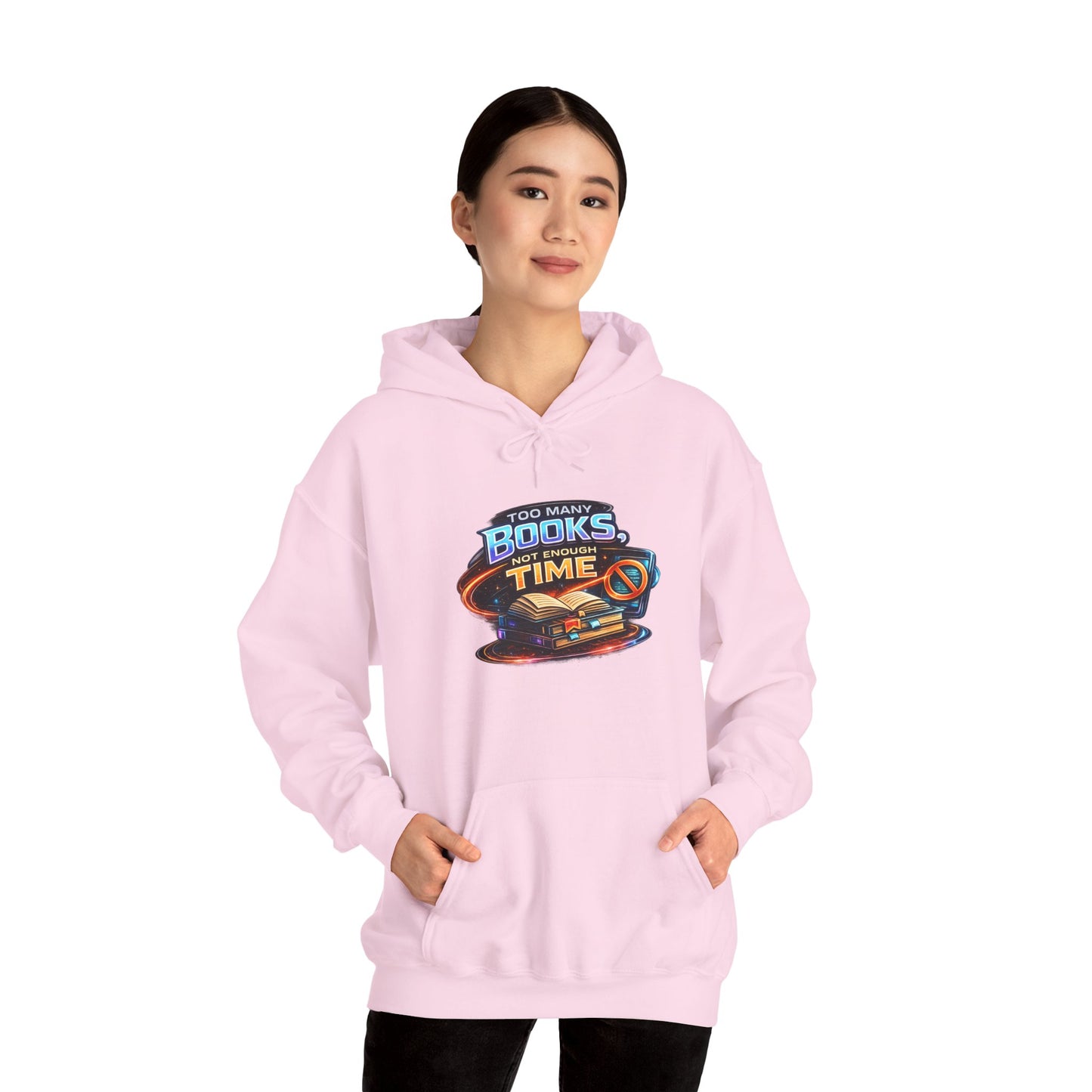 Books Time Hoodie — Retro Spacebook Reading Graphic Sweatshirt