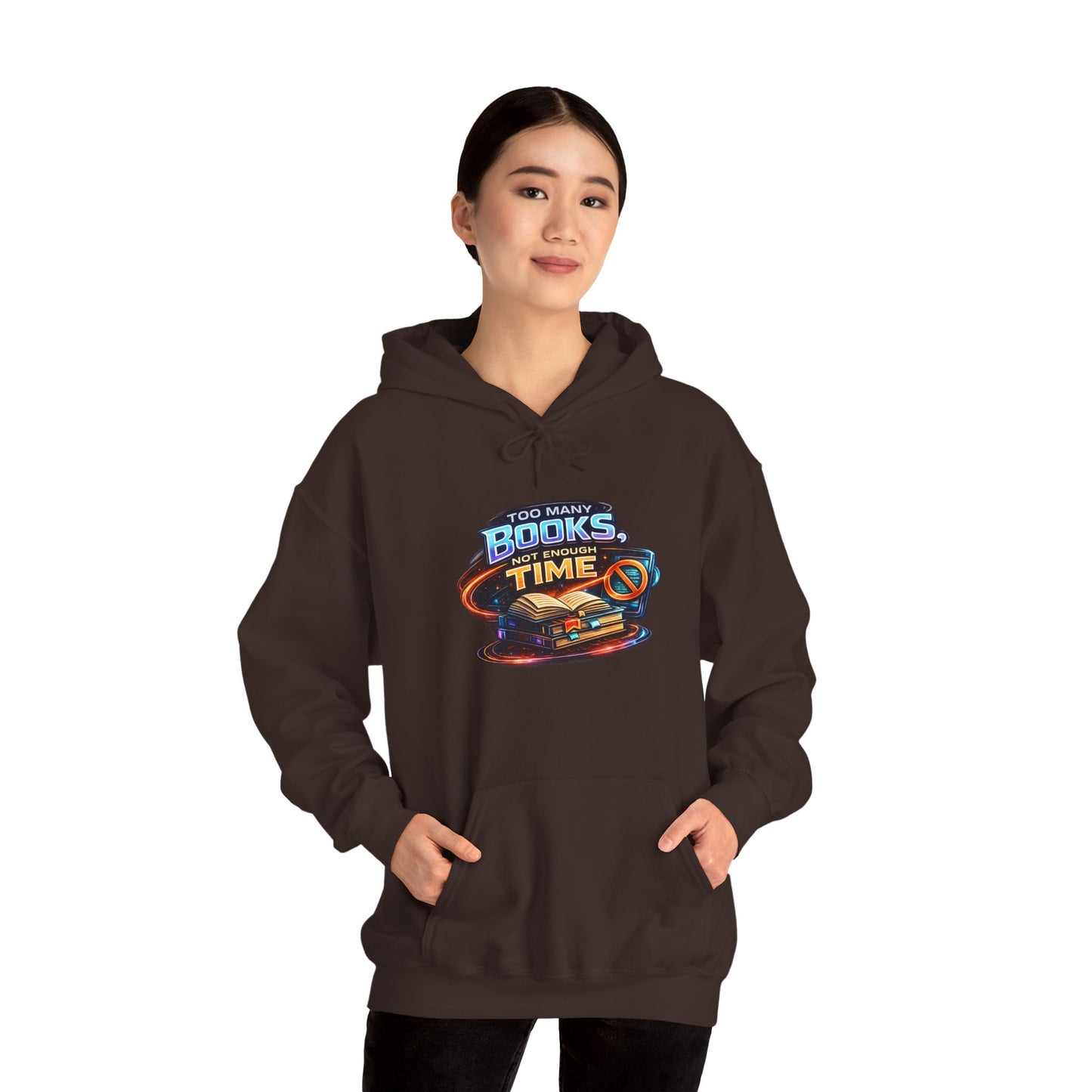 Books Time Hoodie — Retro Spacebook Reading Graphic Sweatshirt