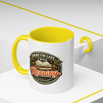 Sorry I'm late I was Reading Vintage Camping Coffee Mug — 'Camp Strong' Accent Ceramic Mug