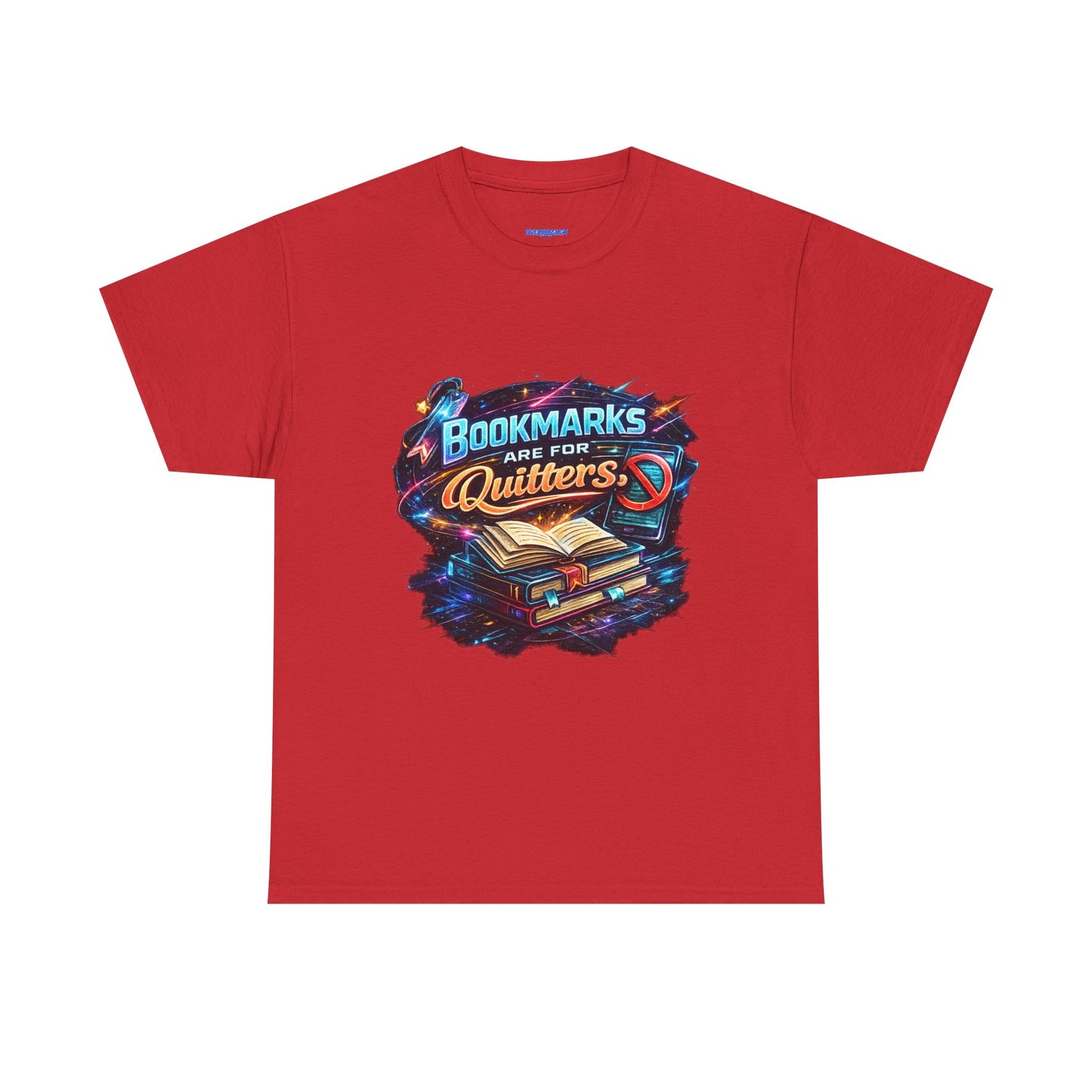 "Bookmarks Are For Quitters" Vintage Book Lover Tee T-Shirt
