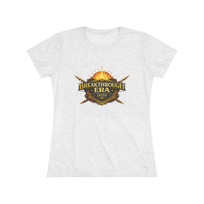 Breakthrough Era 2026 Women's Tee — Inspirational Sunrise Crest Graphic