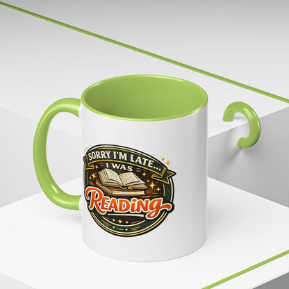 Sorry I'm late I was Reading Vintage Camping Coffee Mug — 'Camp Strong' Accent Ceramic Mug