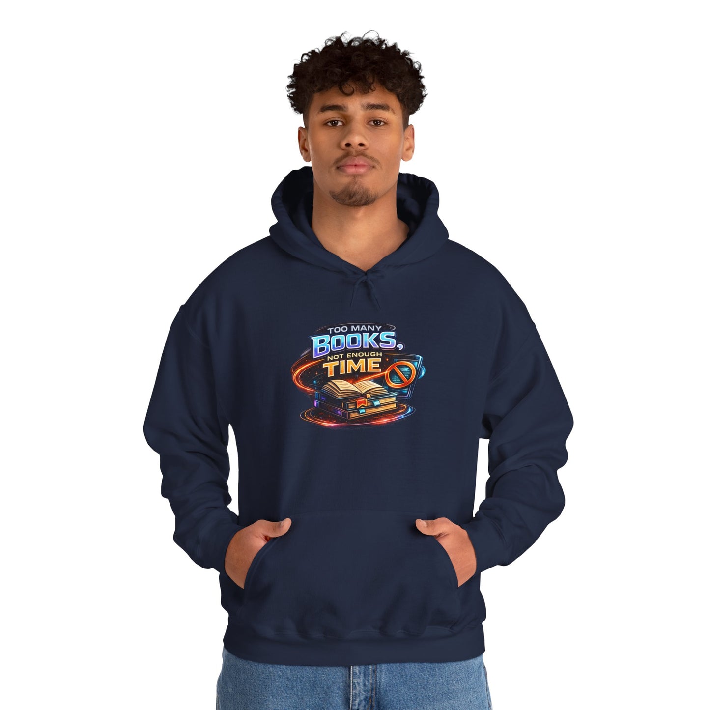 Books Time Hoodie — Retro Spacebook Reading Graphic Sweatshirt