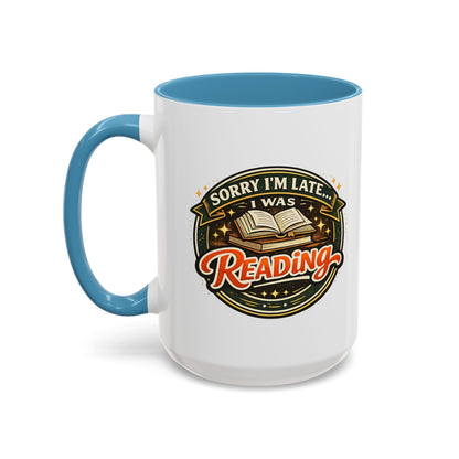 Sorry I'm late I was Reading Vintage Camping Coffee Mug — 'Camp Strong' Accent Ceramic Mug