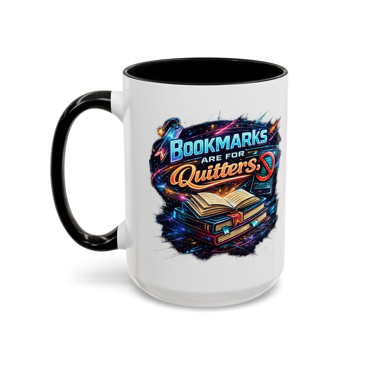 Bookmarks are for Quitters Vintage Coffee Lovers Accent Mug (11/15oz)