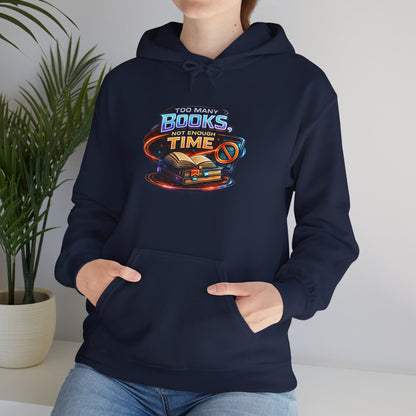 Books Time Hoodie — Retro Spacebook Reading Graphic Sweatshirt