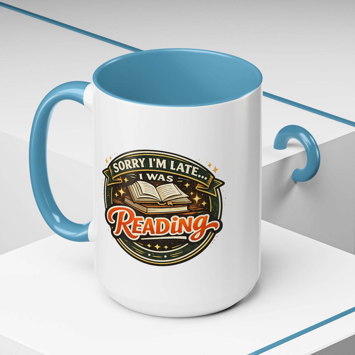 Sorry I'm late I was Reading Vintage Camping Coffee Mug — 'Camp Strong' Accent Ceramic Mug