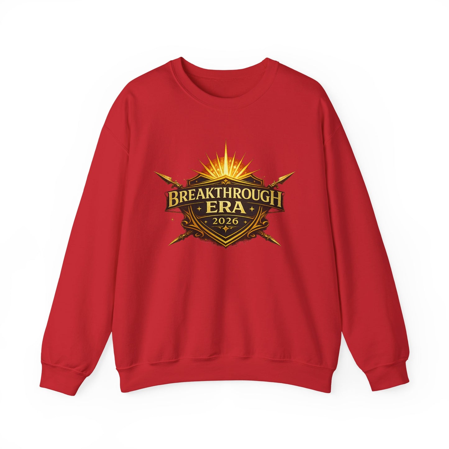 "Breakthrough Era 2026" Crewneck Sweatshirt — Sunrise Emblem