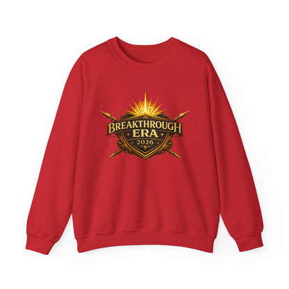 "Breakthrough Era 2026" Crewneck Sweatshirt — Sunrise Emblem