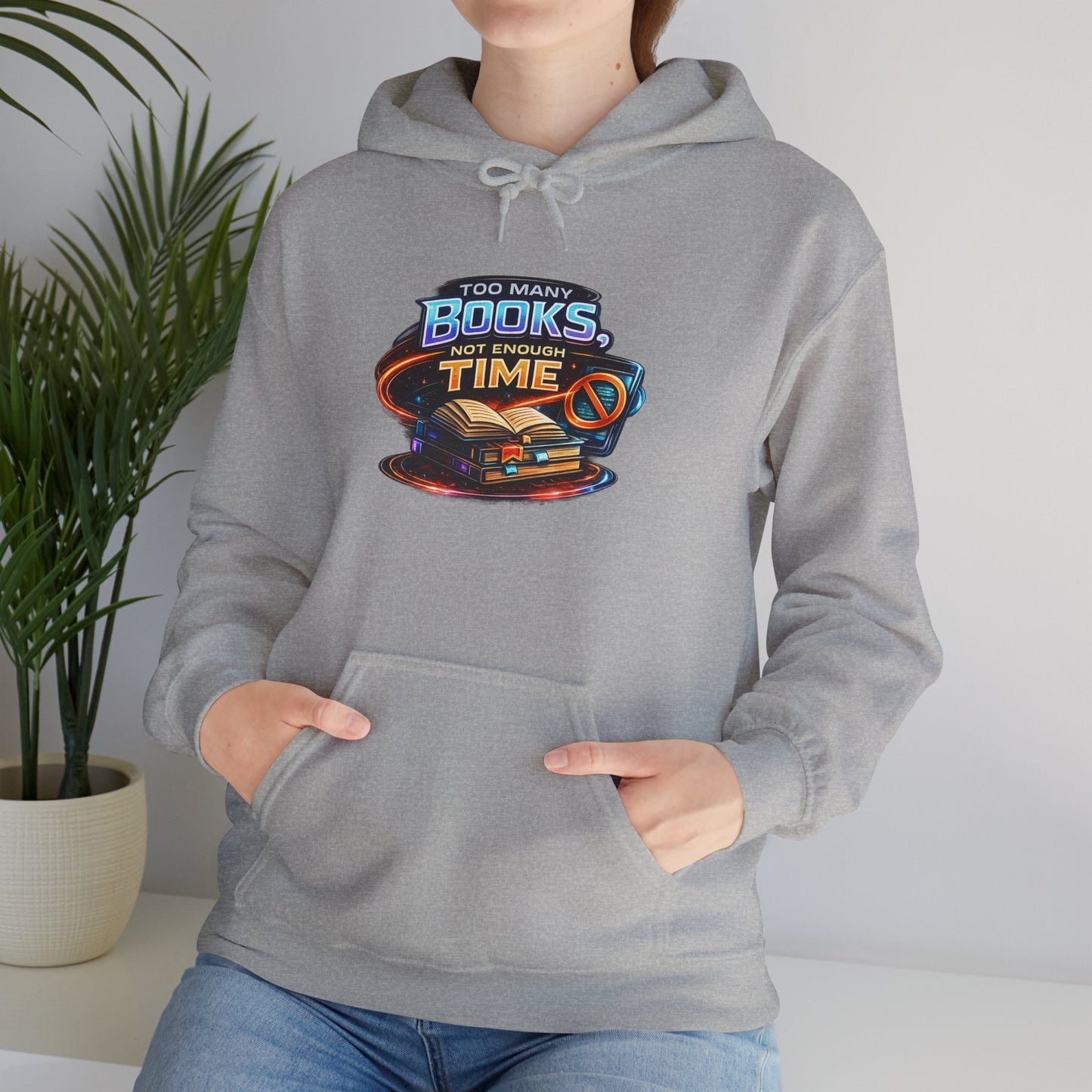 Books Time Hoodie — Retro Spacebook Reading Graphic Sweatshirt