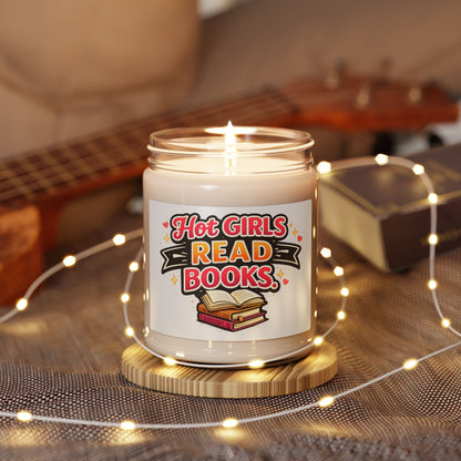 Candle — "Hot Girls Read Books" Scented Soy Candle (9oz)