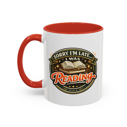Sorry I'm late I was Reading Vintage Camping Coffee Mug — 'Camp Strong' Accent Ceramic Mug
