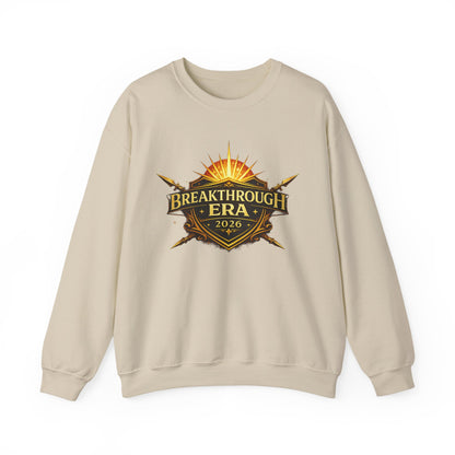 "Breakthrough Era 2026" Crewneck Sweatshirt — Sunrise Emblem