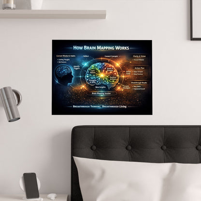 Brain Mapping Poster — How Brain Mapping Works Satin Poster (210gsm)