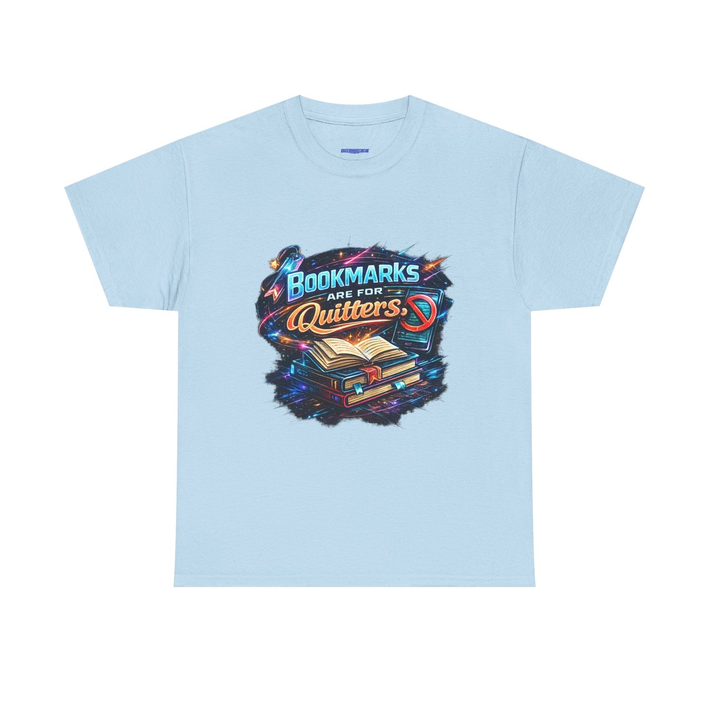 "Bookmarks Are For Quitters" Vintage Book Lover Tee T-Shirt