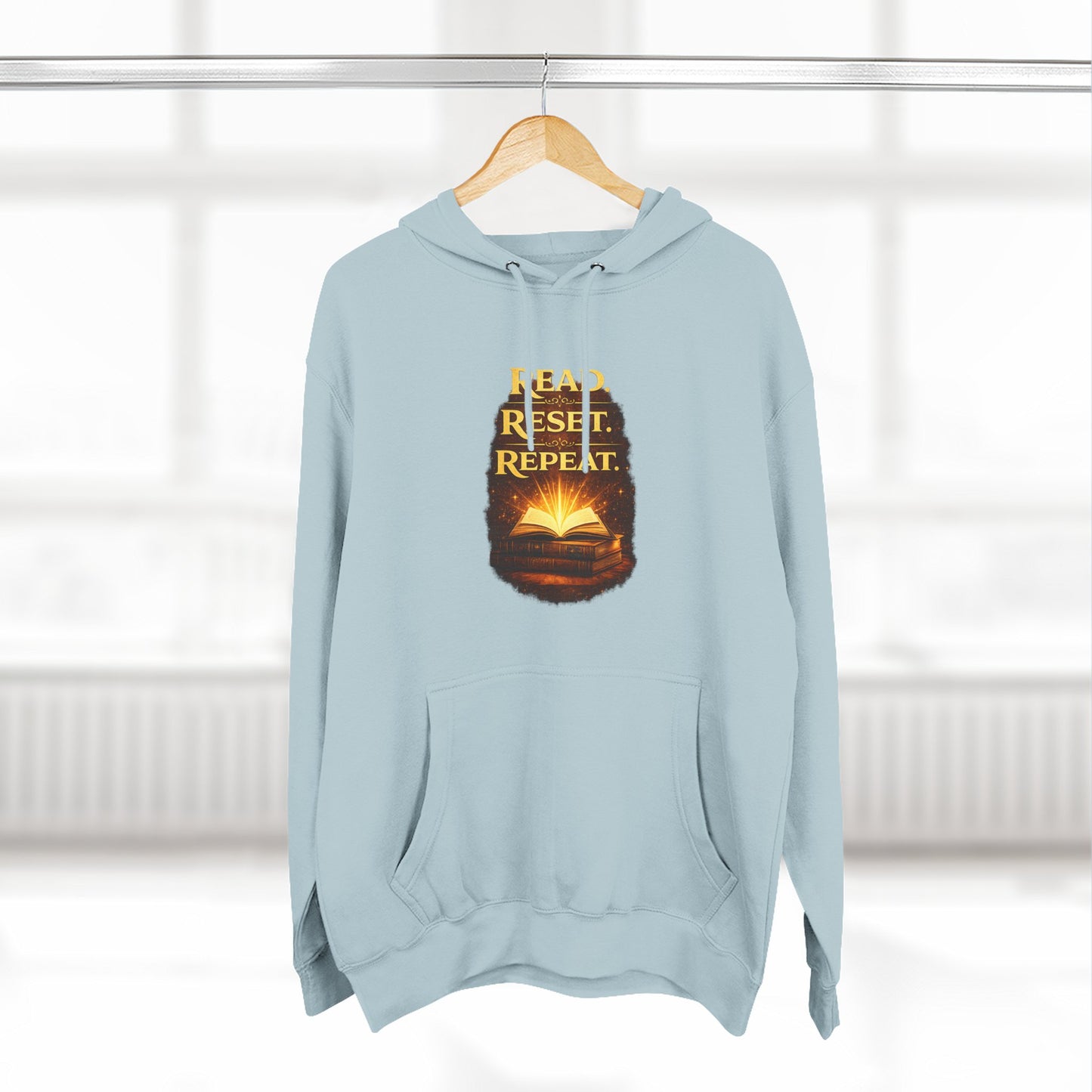 Hoodie — 'Read. Resist. Repeat.' Book Lover Graphic Pullover