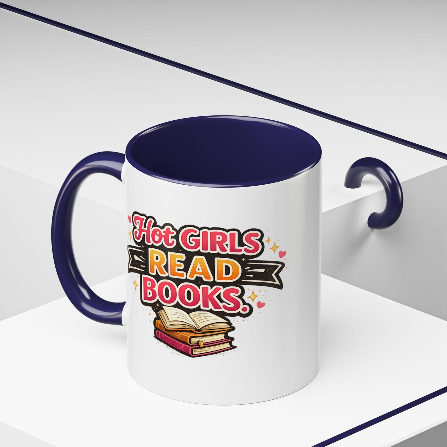 Hot Girls Read Books Coffee Mug — 'Best Mom Ever' Accent Ceramic Mug (11/15 oz)