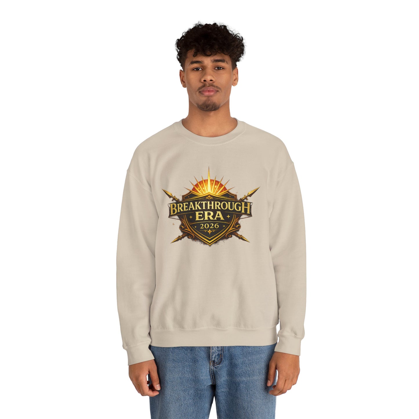 "Breakthrough Era 2026" Crewneck Sweatshirt — Sunrise Emblem