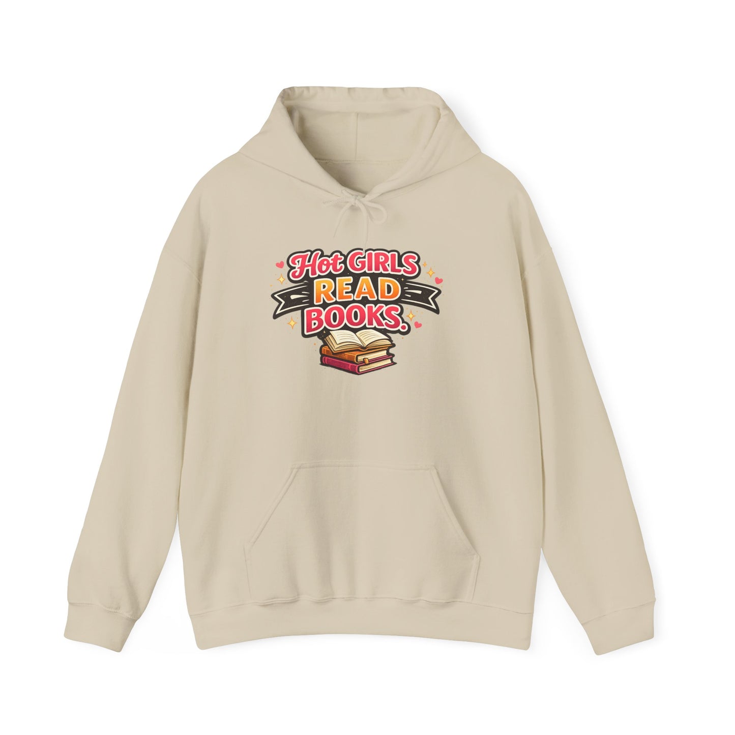 "Hot Girls Read Books" Hoodie - Cozy Literary Graphic Hoodie