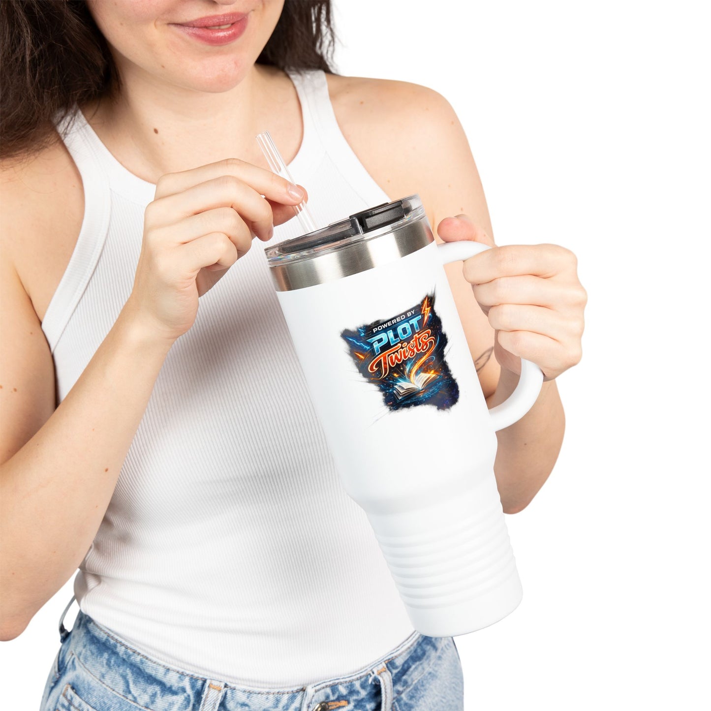 'Plot Twist' Adventure Stainless Tumbler - 40oz Insulated Travel Mug