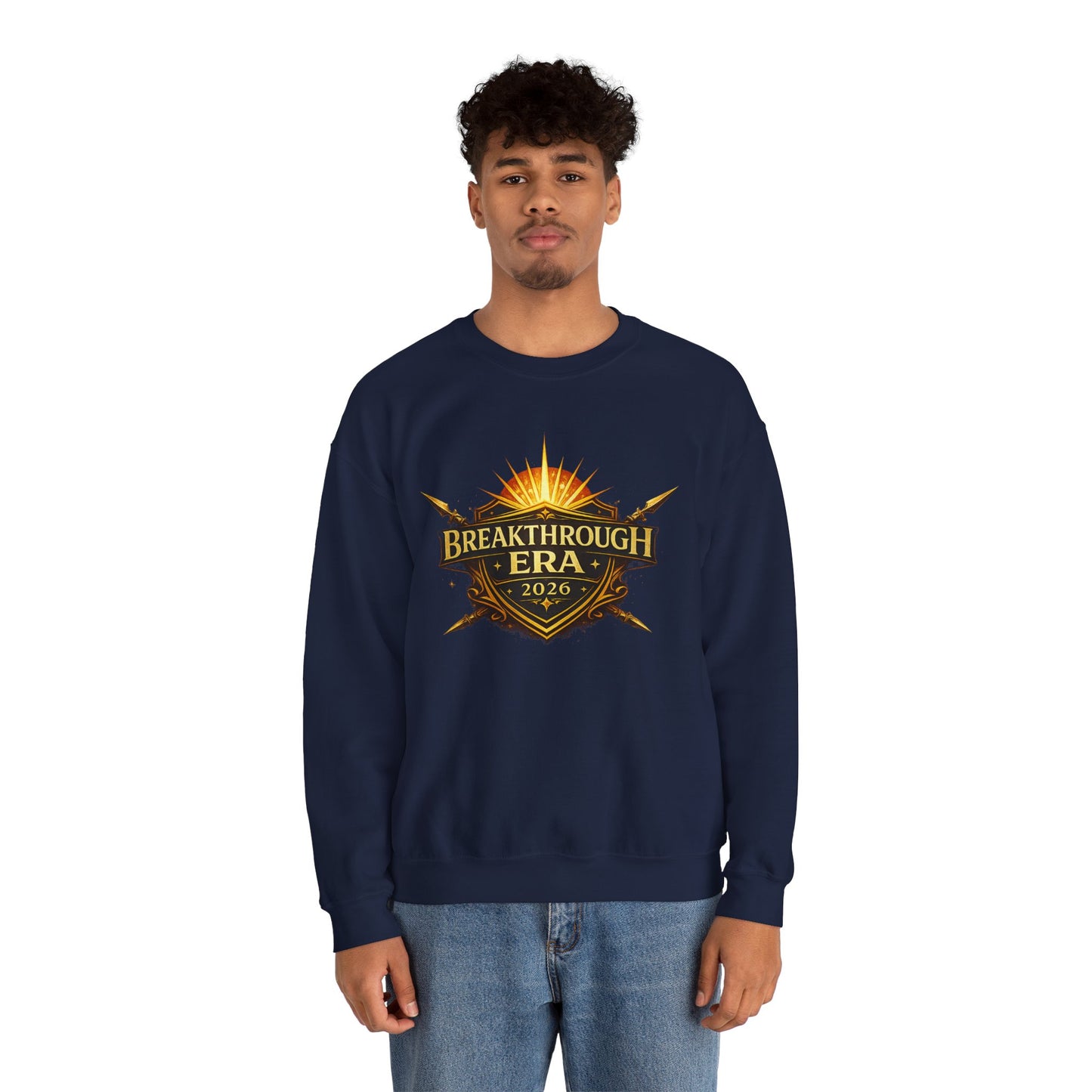 "Breakthrough Era 2026" Crewneck Sweatshirt — Sunrise Emblem
