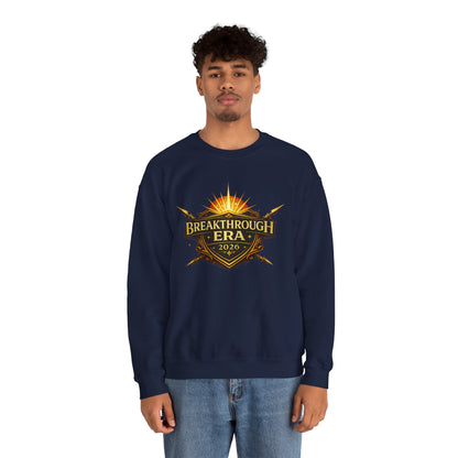 "Breakthrough Era 2026" Crewneck Sweatshirt — Sunrise Emblem