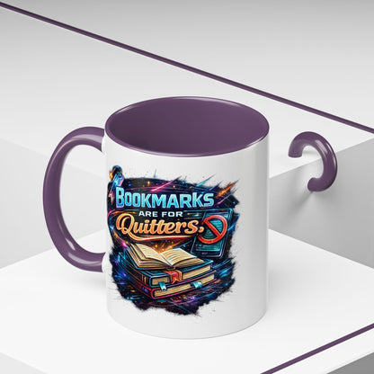 Bookmarks are for Quitters Vintage Coffee Lovers Accent Mug (11/15oz)